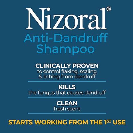 Nizoral Anti-Dandruff Shampoo with 1% Ketoconazole, Fresh Scent, 14 Fl Oz